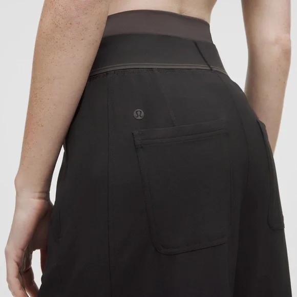 🍋lululemon Swift High-Rise Wide-Leg Pant Logo Waistband 10 Like New! - Picture 2 of 9